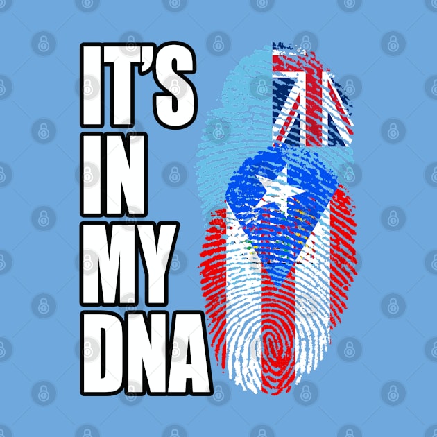 Fijian And Puerto Rican Mix DNA Flag Heritage by Just Rep It!!