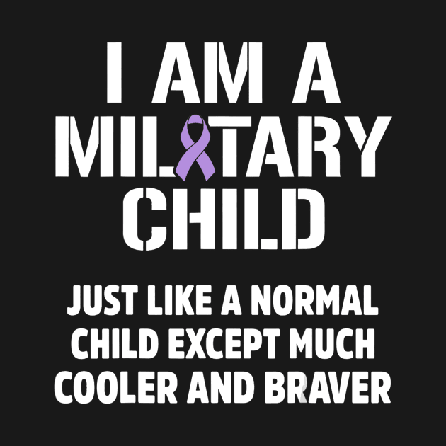 Military Child Month Purple Up Pride Cool Brave by craiglimu