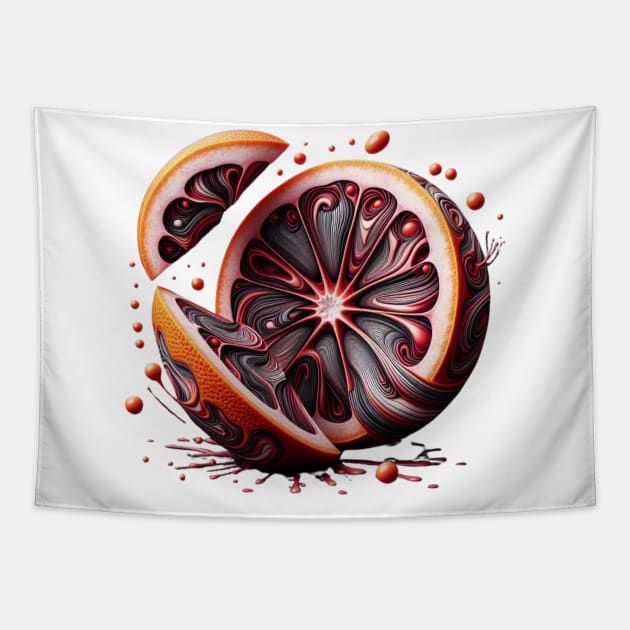 Surreal Blood Orange Tapestry by JohnTy