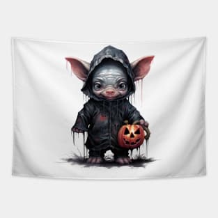 Halloween Goth Pig Tapestry