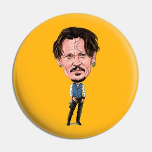 Johnny Caricature Pin