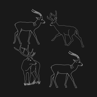 Deers line art T-Shirt