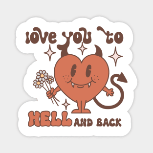 Cute Devil Heart Halloween Magnet