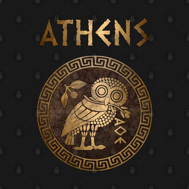 Athens Ancient Symbol of Athena Athenian Owl by AgemaApparel