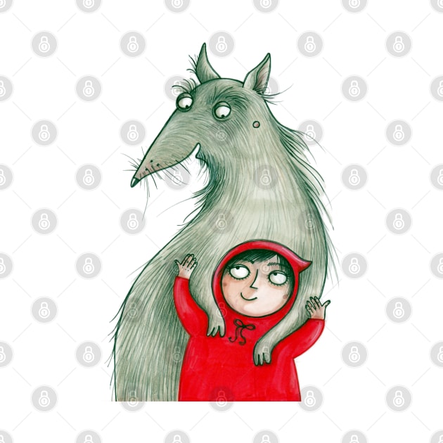 Little Red Riding Hood & the Wolf by JunieMond