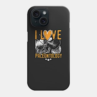 Paleontology tshirt saying I love paleontology - cool paleontologist gift ideas Phone Case