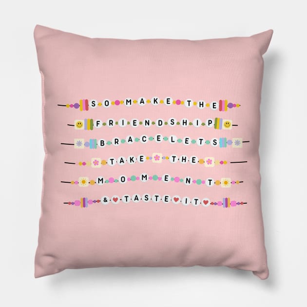 Friendship Bracelets Taylor Swift Pillow by Mint-Rose