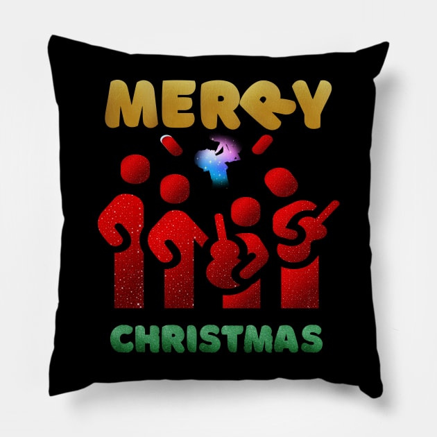 Rock band Christmas Pillow by Tee Trendz