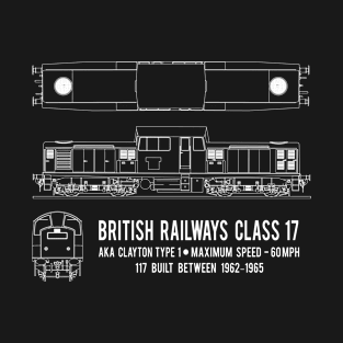 British Railways Class 17 Clayton Type 1 Locomotive Blueprint Diagram Gift T-Shirt