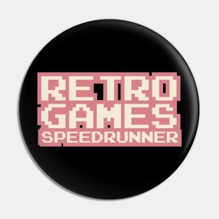 Retro Games Speedrunner Pin