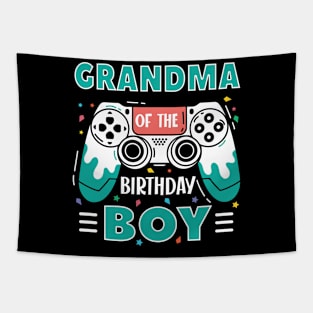 grandma Of The Birthday Boy Video Game B-day Gift For Boys Kids Tapestry