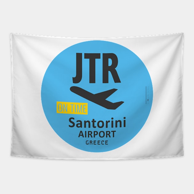 Santorini JTR airport Tapestry by Woohoo