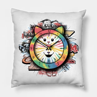 Tie Dye Cat Pillow