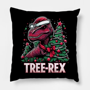 "Tree-Rex" Funny Christmas Pillow