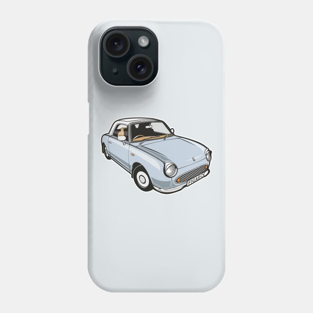 Nissan Figaro Pale Aqua Phone Case by Jamie Lee Art