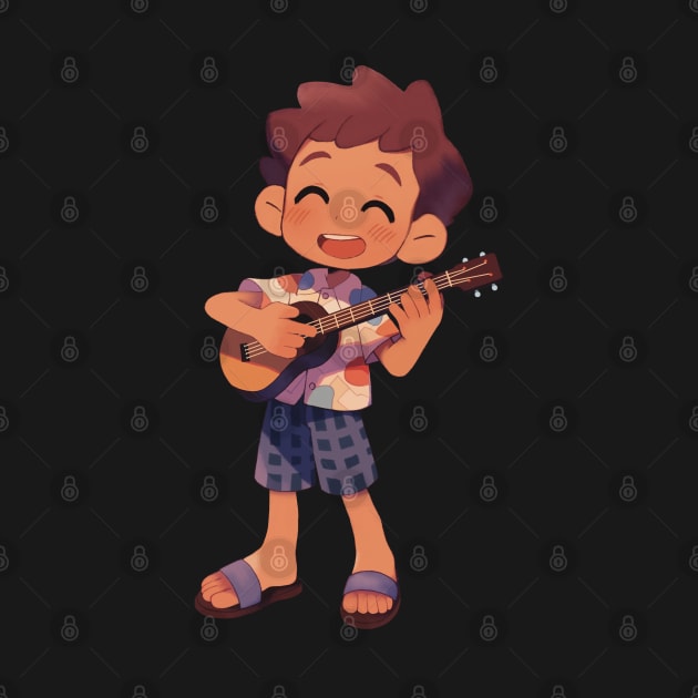 Boy and His Ukulele T Shirt by Elysian Field Arts