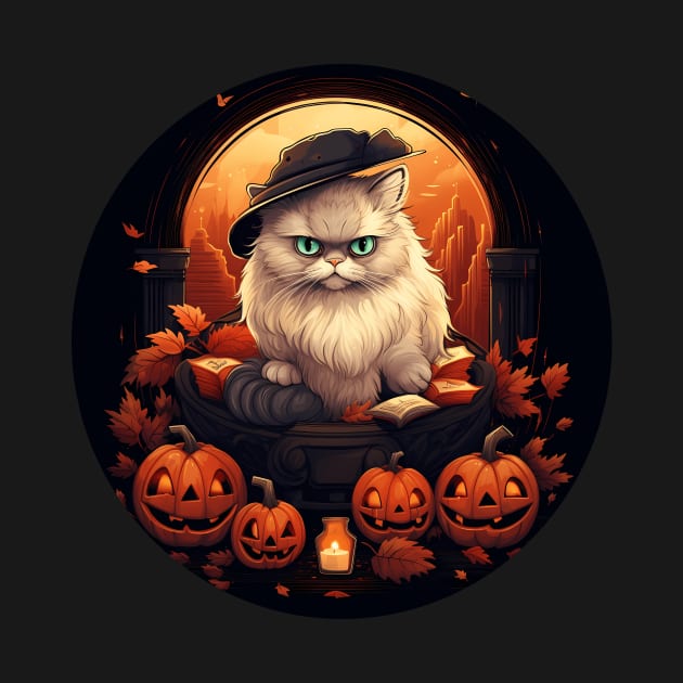 Persian Cat Halloween, Cat Lover by dukito