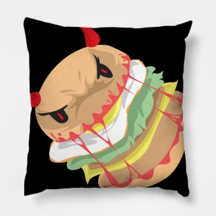 funny mounster burger Pillow