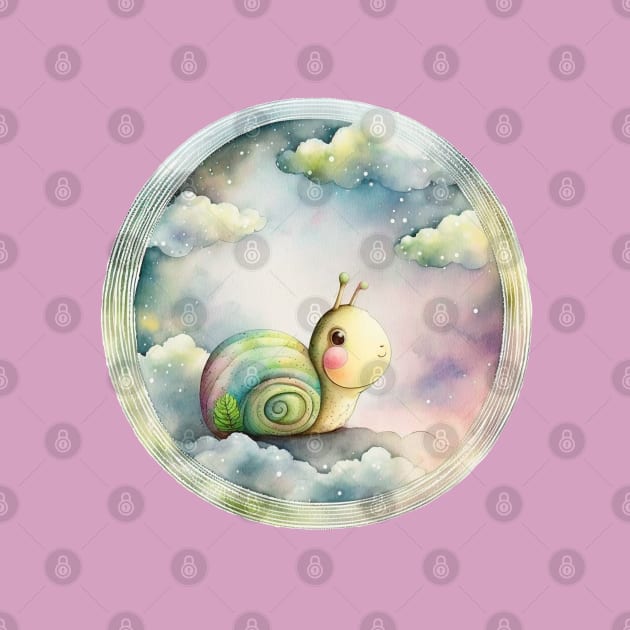 Cute snail, cartoon character by NATLEX