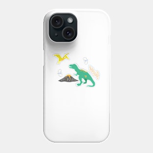 Jurassic Dinosaurs on Peach Phone Case