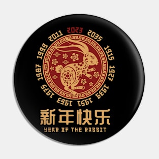 Year Of The Rabbit 2023 Zodiac Happy Chinese New Year 2023 Pin