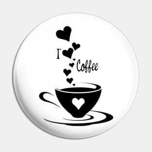 Coffee professional Art Design for l Love coffee Pin