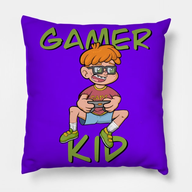 Gamer Kid Pillow by Ardy