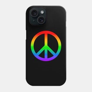 Rainbow colored Peace Symbol Phone Case