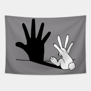 Rabbit Hand Shadow Tapestry