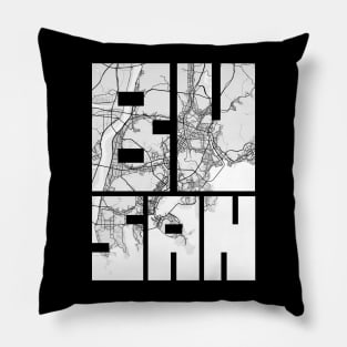 Busan, South Korea City Map Typography - Light Pillow