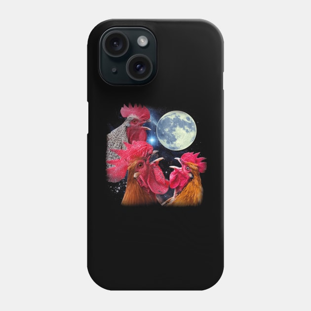 Egg-cellent Chicken The Moon, Stylish Tee for Feathered Friends Phone Case by Kevin Jones Art