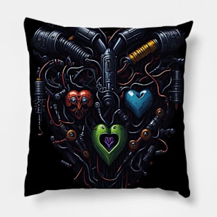 Cyborg Hearts Pillow