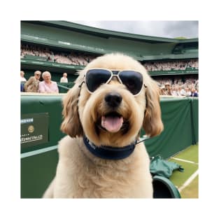 Dog watching tennis at Wimbledon center court T-Shirt