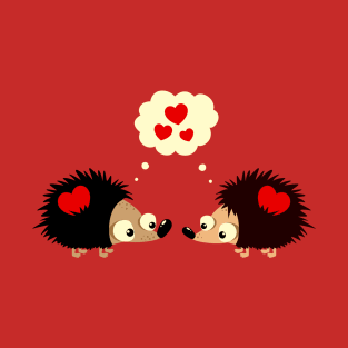 Hedgehogs fall in love T-Shirt