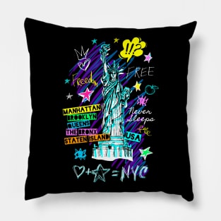 liberty statue New York Pillow