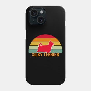 Silky Terrier Vintage Silhouette Phone Case