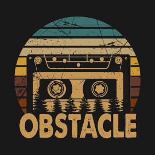 Obstacle Retro Flower 80s 90s Camping Vintage Style T-Shirt