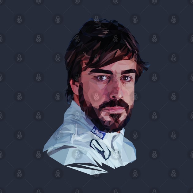 Fernando Alonso low poly by pxl_g