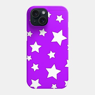 Purple and White Stars Phone Case