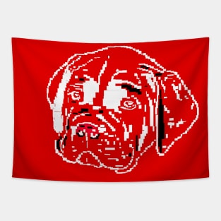 Dog Cane Corso white puppies on red background Tapestry