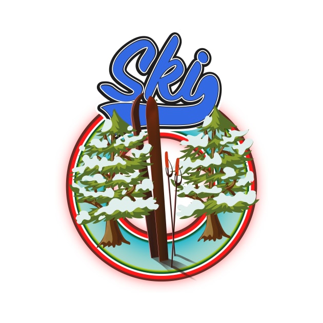 Vintage ski logo by nickemporium1