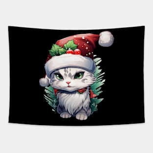 Christmas Cat - Winter Holiday Gift Tapestry