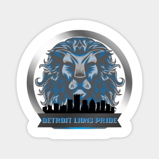 Detroit Lions Pride Magnet by Detroit Lions Pride and Detroit Pistons Hustle