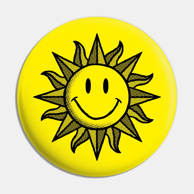 Vintage Smiley Sun Pin by culturizer