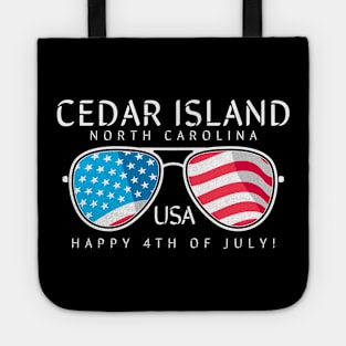 Cedar Island, NC Summertime Vacationing Fourth of July Sunglasses Tote