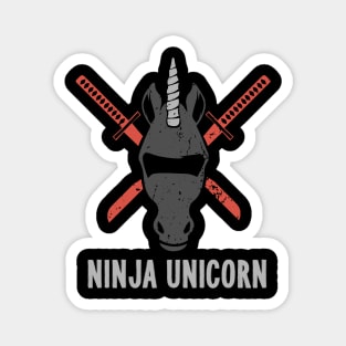 Cool Ninja Unicorn Magnet