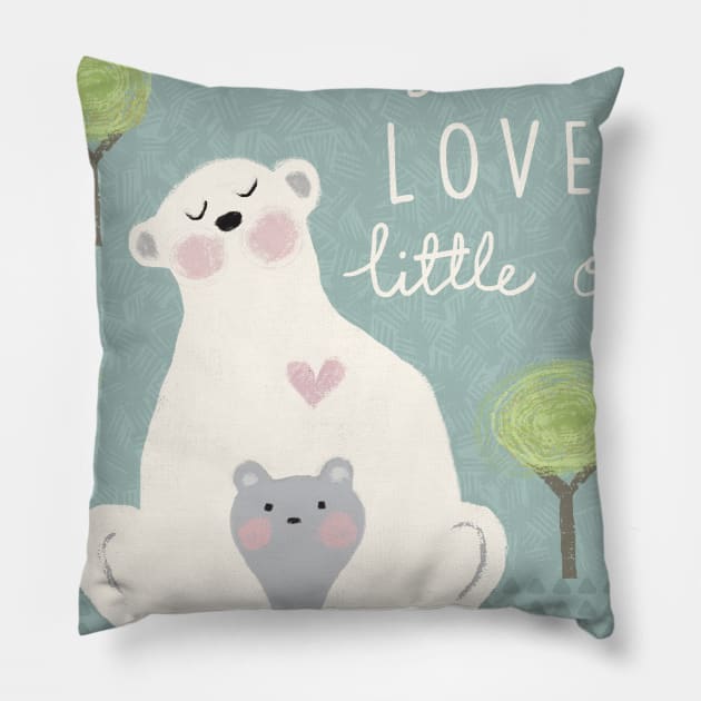 "You are loved" bears Pillow by tfinn