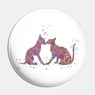 Cat and dog kissing Pin