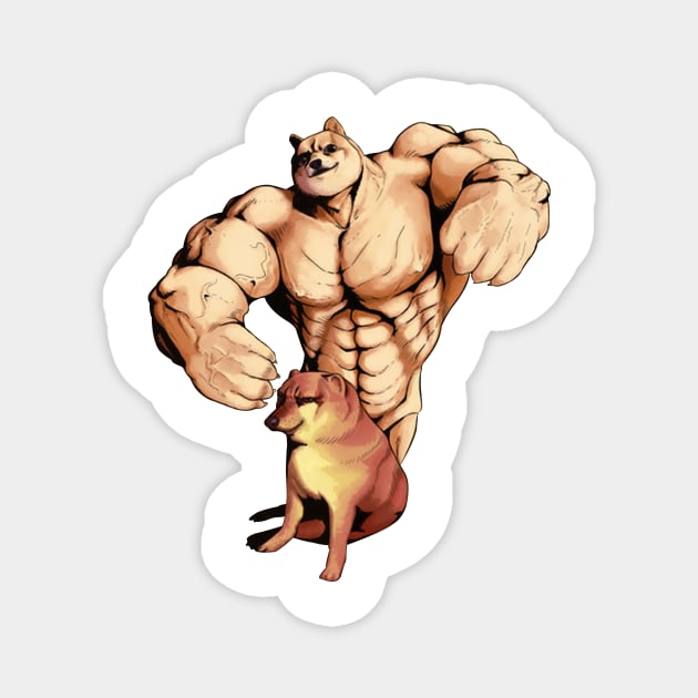 Swole Doge Magnet by Polomaker