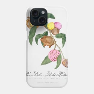 "Pan Dulce - Dolci Pasticcini" - Pastry Tree; traditional botanical art from Pomona Italiana updated with classic Mexican desserts Phone Case